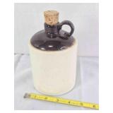Crockery jug w/cork stopper