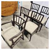 5 Mid Century Dining Rooms Chairs-fabric on seats