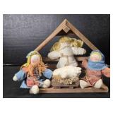 Nativity Set, 7 piece set, cloth sculptured pieces