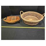 2 baskets; Large round, 4'x13' diameter