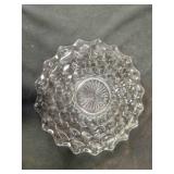 Fostoria clear glass salad plate; 11' diameter