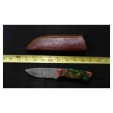 Drop Point Knife With Sheath