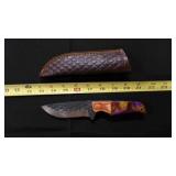 Drop Point Knife With Sheath