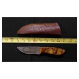 Straight Back Knife With Sheath