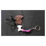 Miniature Modified Knife With Sheath & Keychain