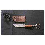 Miniature Axe Knife With Sheath & Keychain
