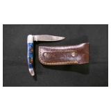 Folding Pocket Knife With Sheath