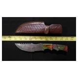 Straight Back Knife With Sheath