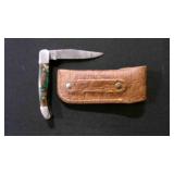 Folding Pocket Knife With Sheath