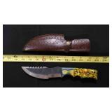 Stright Back Knife With Sheath