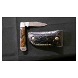 Folding Pocket Knife With Sheath