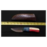 Drop Point Knife With Sheath