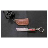 Miniature Modified Knife With Sheath & Keychain