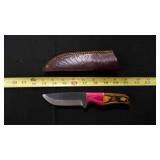 Drop Point Knife With Sheath