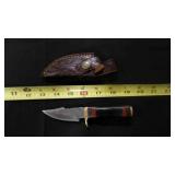 Clip Blade Knife With Sheath