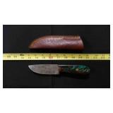 Drop Point Knife With Sheath