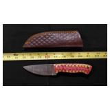 Drop Point Knife With Sheath