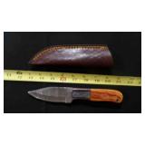 Drop Point Knife With Sheath