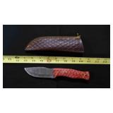 Straight Back Knife With Sheath