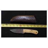 Drop Point Knife With Sheath