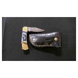 Folding Pocket Knife With Sheath