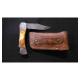 Folding Pocket Knife With Sheath