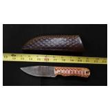 Drop Point Knife With Sheath