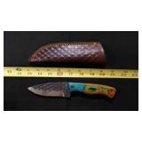 Drop Point Knife With Sheath