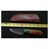 Straight Back Knife With Sheath