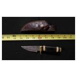 Straight Back Knife With Sheath