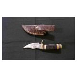 Bowie Knife With Leather Sheath