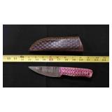 Straight Back Knife With Sheath