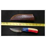 Drop Point Knife With Sheath