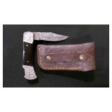 Folding Pocket Knife With Sheath