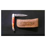 Folding Pocket Knife With Sheath