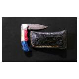 Folding Pocket Knife With Sheath