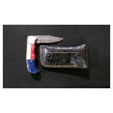 Folding Pocket Knife With Sheath