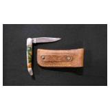 Folding Pocket Knife With Sheath