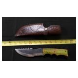 Straight Back Knife With Sheath