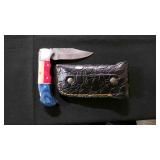 Folding Pocket Knife With Sheath