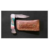 Folding Pocket Knife With Sheath