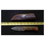 Spear Point Knife With Sheath