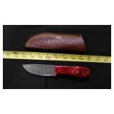 Drop Point Knife With Sheath