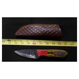 Drop Point Knife With Sheath