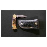 Folding Pocket Knife With Sheath