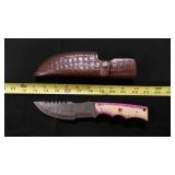 Straight Back Knife With Sheath