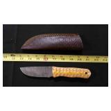 Drop Point Knife With Sheath