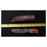 Drop Point Knife With Sheath