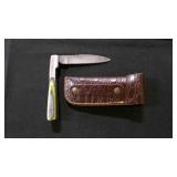 Folding Pocket Knife With Sheath