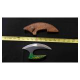 Ulu-Knife With Leather Sheath